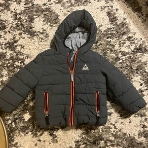 Gerry Gray Puffer Jacket with Orange Accents toddler size 2T